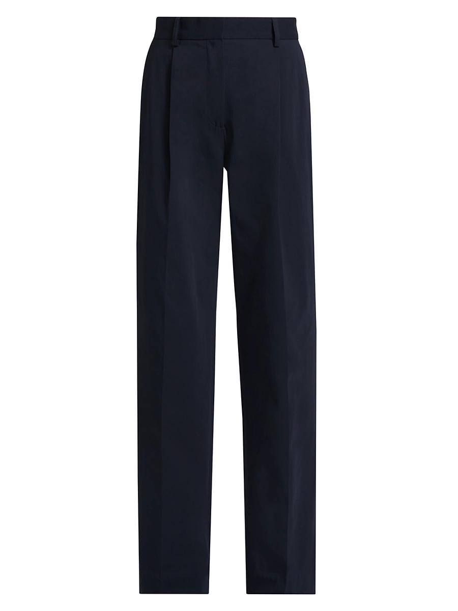 Womens Cotton Straight-Leg Pants Product Image