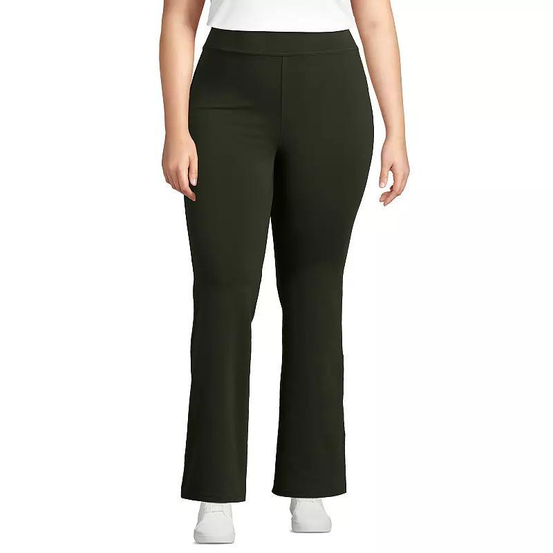 Plus Size Lands End Starfish High-Rise Flare Pants, Womens Grey Heather Product Image