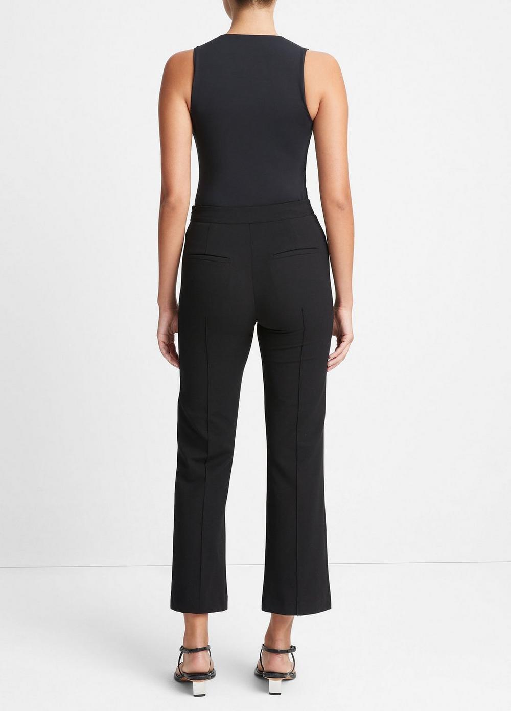 Mid-Rise Pintuck Crop Flare Pant Product Image