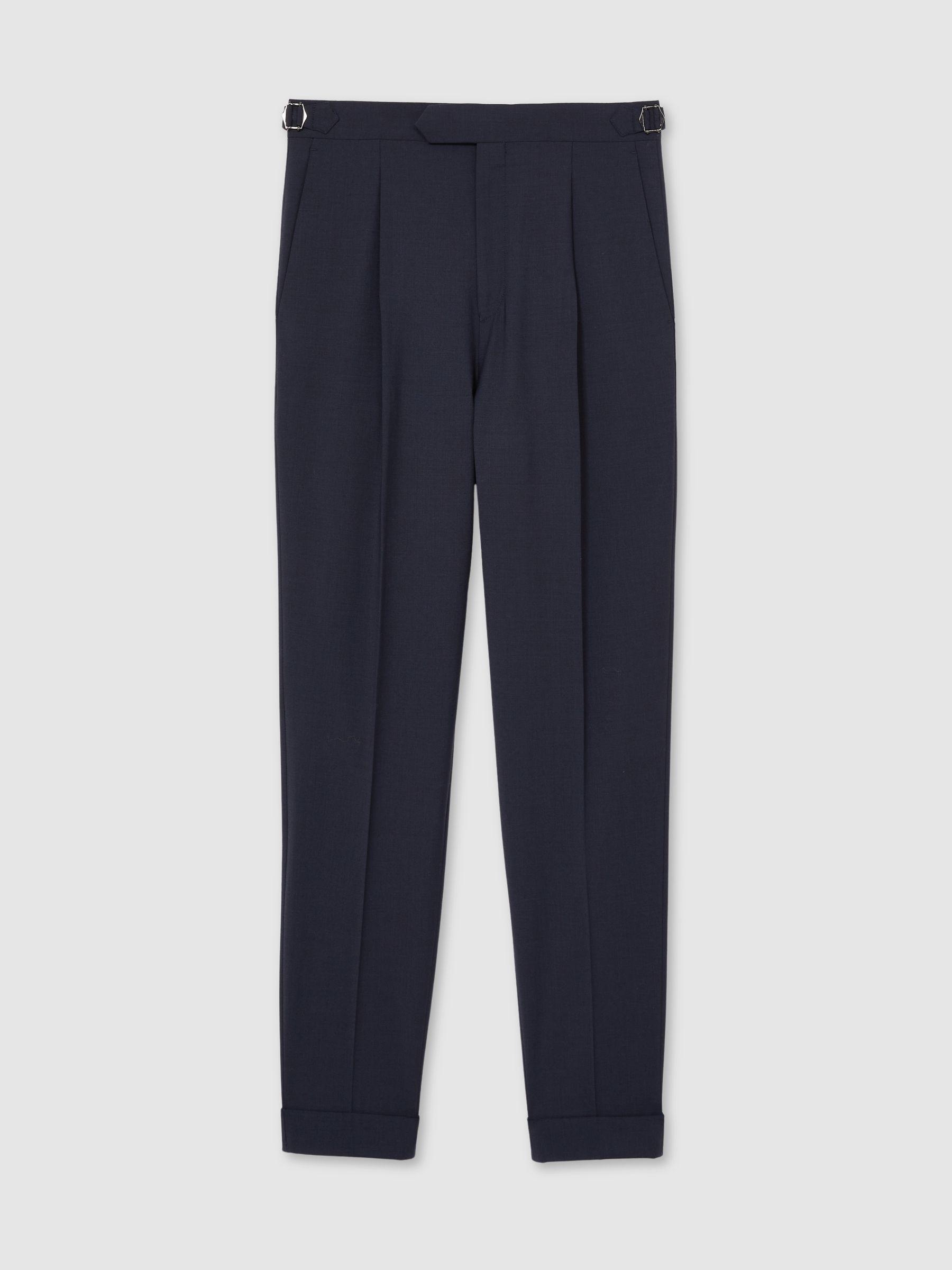 Slim Fit Wool Blend Suit Trousers in Bright Blue Product Image