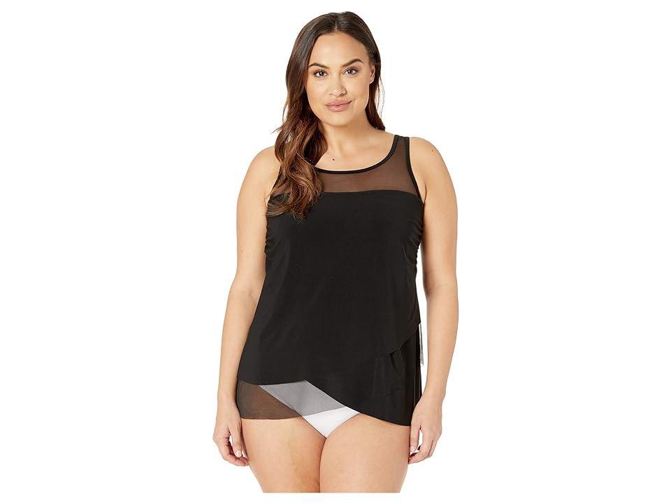 Womens Plus Illusionist Mirage Swim Top Product Image