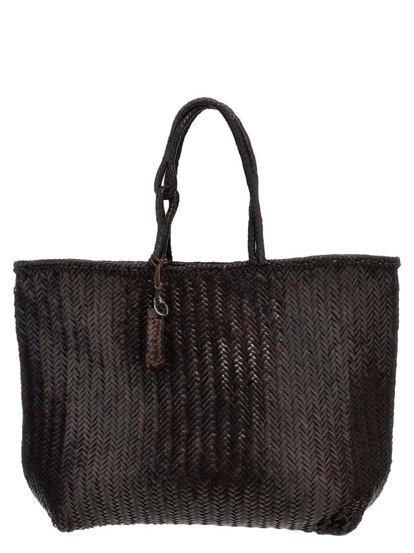 Dark Brown Chevron Xl Tote Bag Product Image