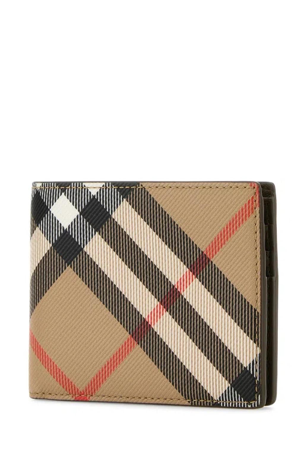 BURBERRY Printed E-canvas Wallet In Neutral Product Image