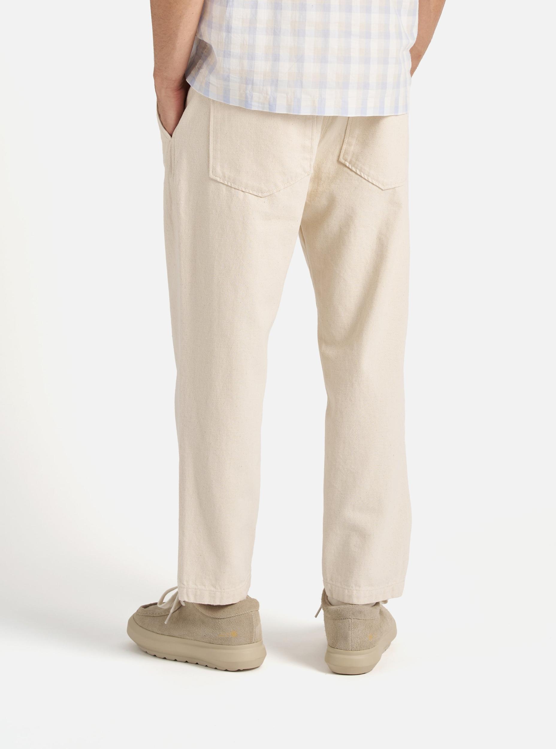 Ecru Recycled Cotton Hi Water Trouser Product Image