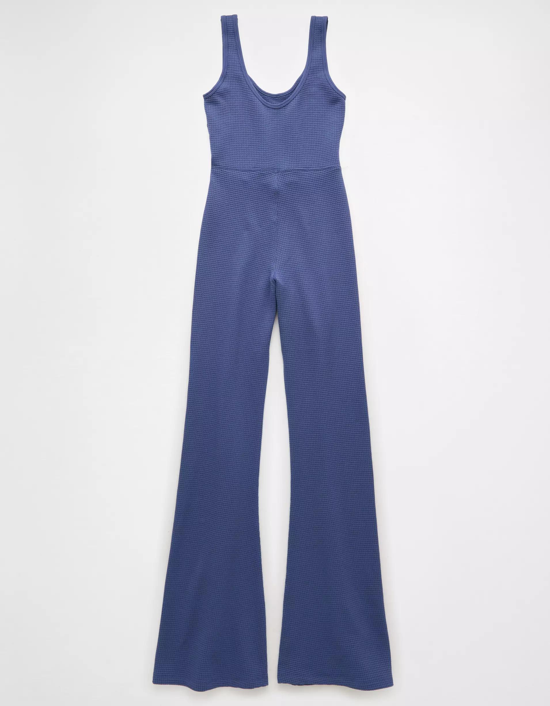 AE Scoop Neck Flare Leg Jumpsuit Product Image