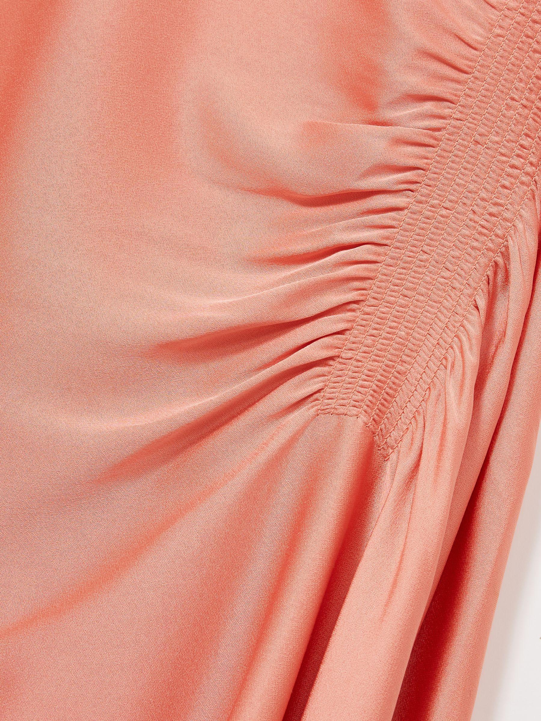 Petite Jersey Twist-Detail Midi Dress in Grey Product Image