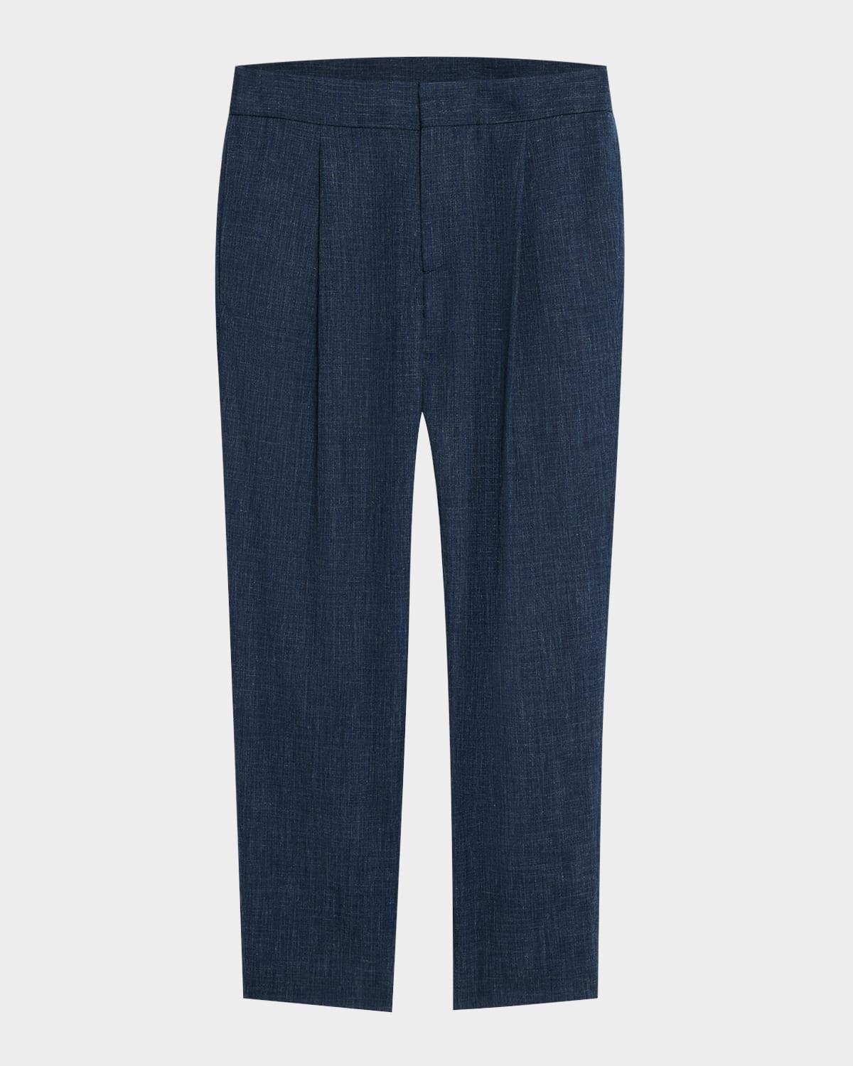 Men's Melange Wool-Blend Trousers Product Image