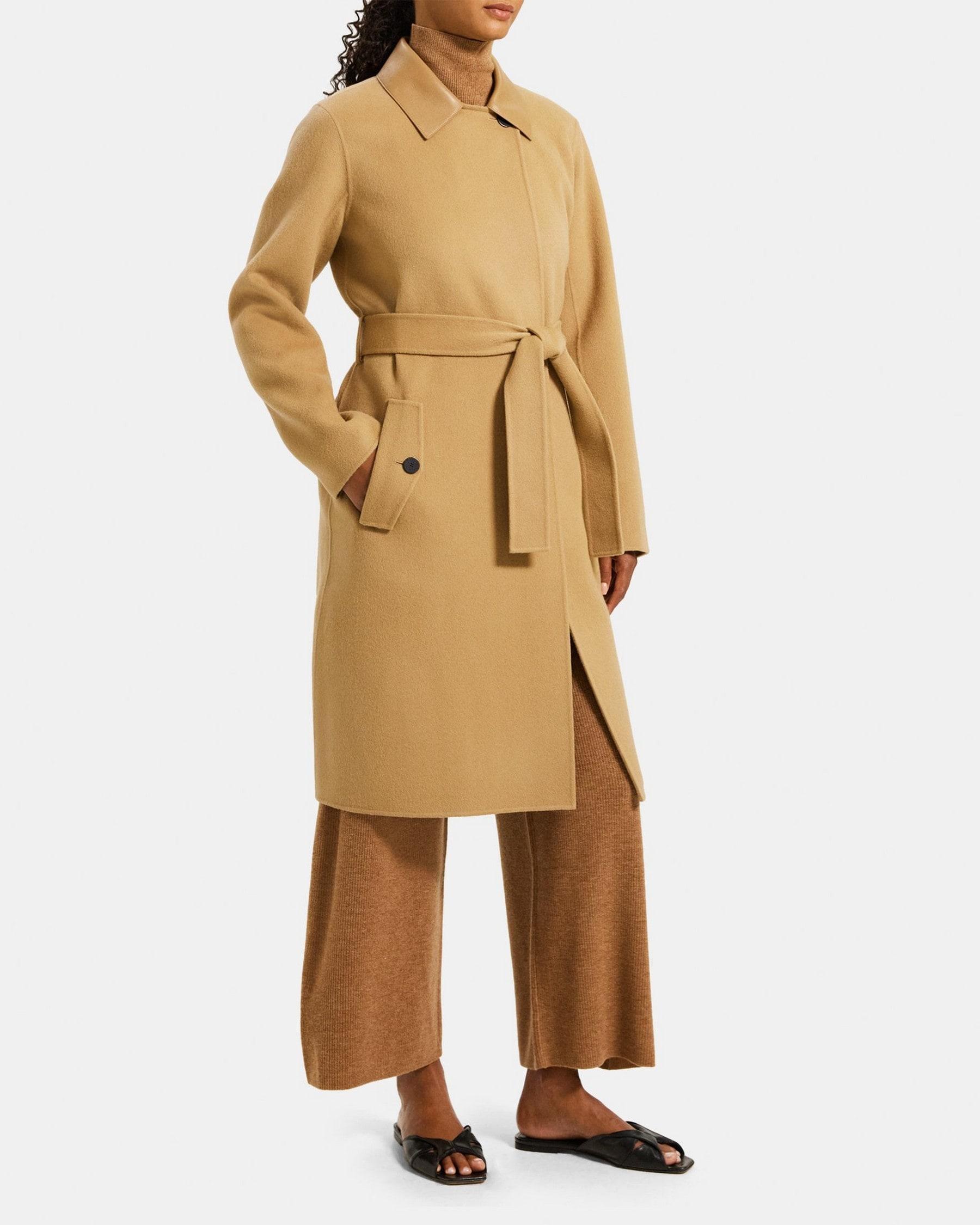 Relaxed Trench Coat in Double-Face Wool-Cashmere Product Image