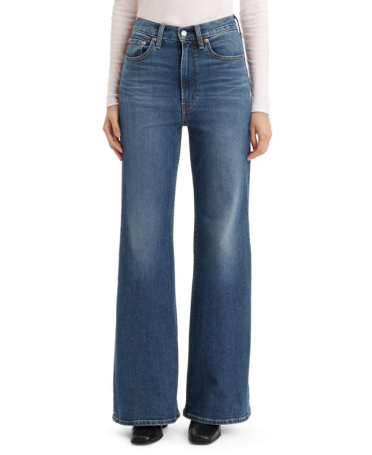 Levis Ribcage High Rise Distressed Flare Jeans Product Image