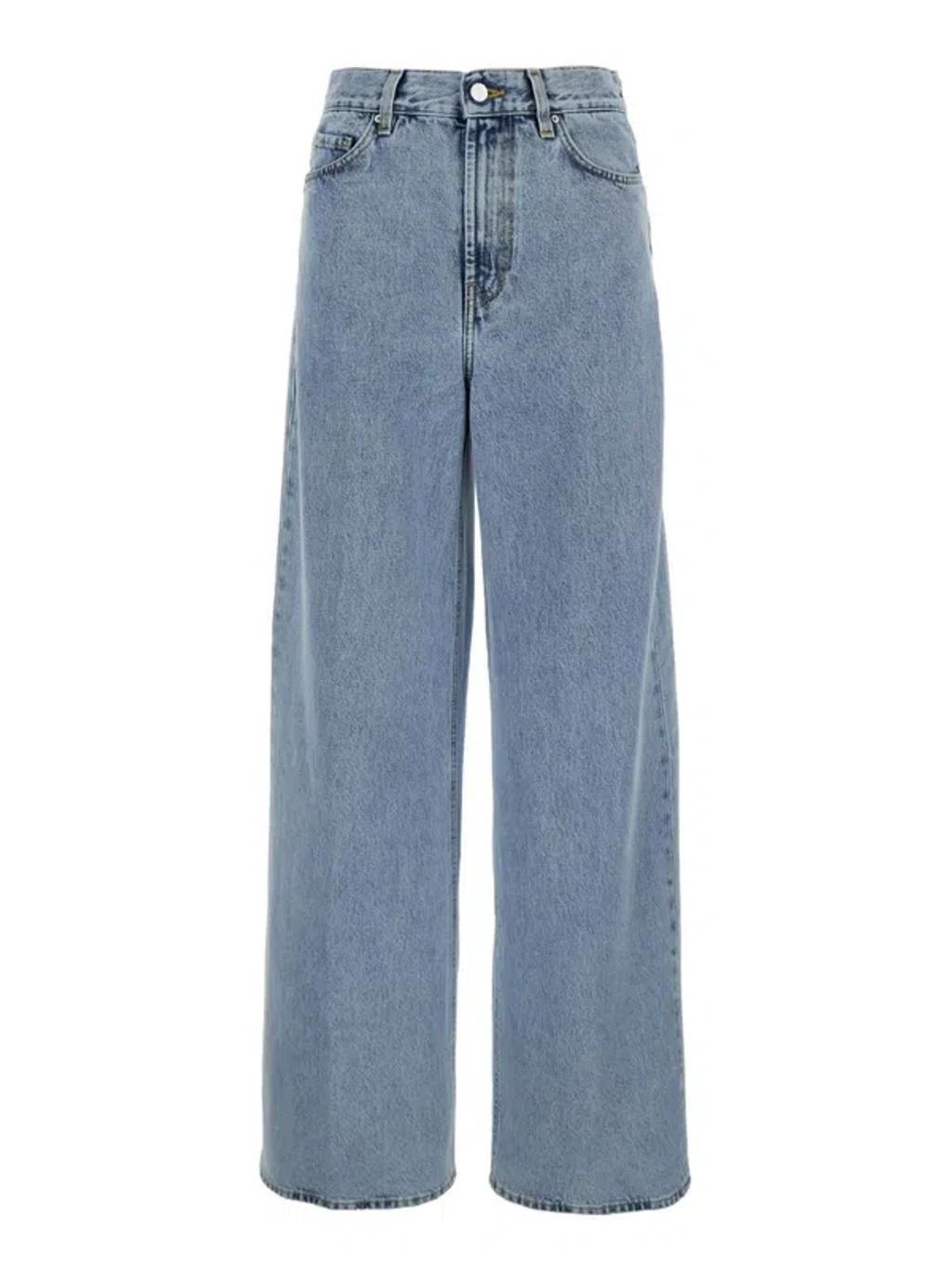 TOTÊME Wide Leg Denim In Light Blue Product Image