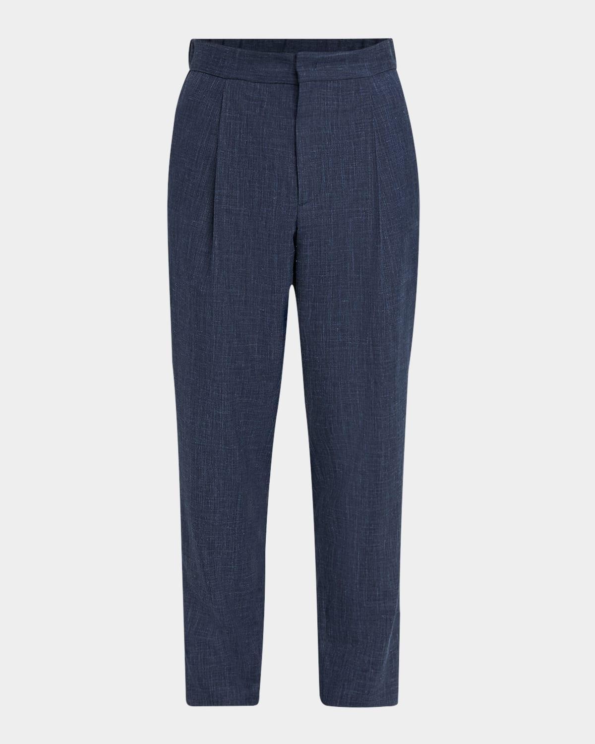 Men's Melange Wool-Blend Trousers Product Image