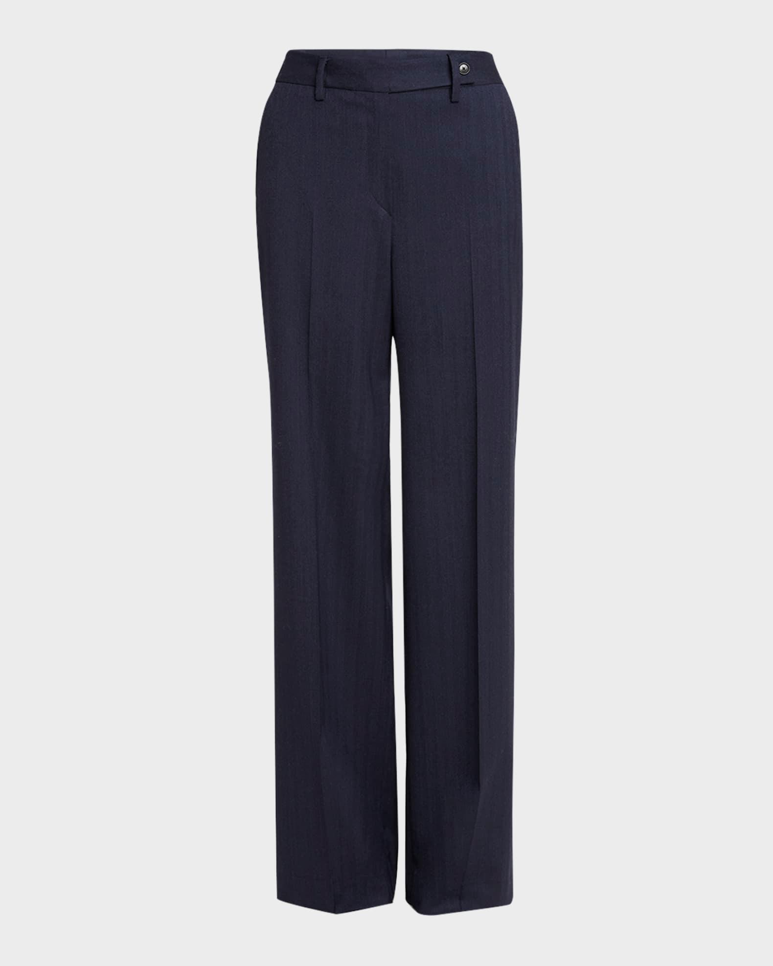 Wide-Leg Wool Trousers  Product Image
