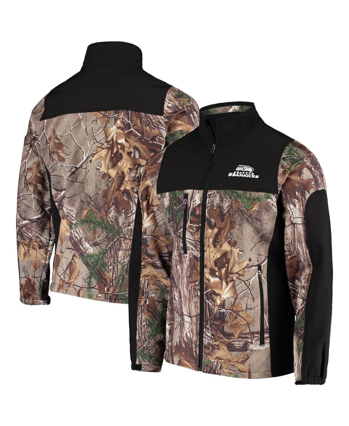 Mens Dunbrooke Realtree Camo/Black Seattle Seahawks Circle Hunter Softshell Full-Zip Jacket Product Image