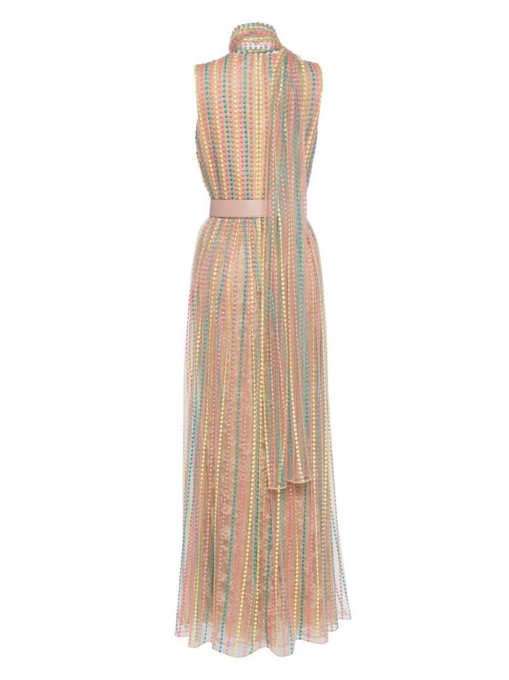 dot-embroidered tulle maxi dress Product Image