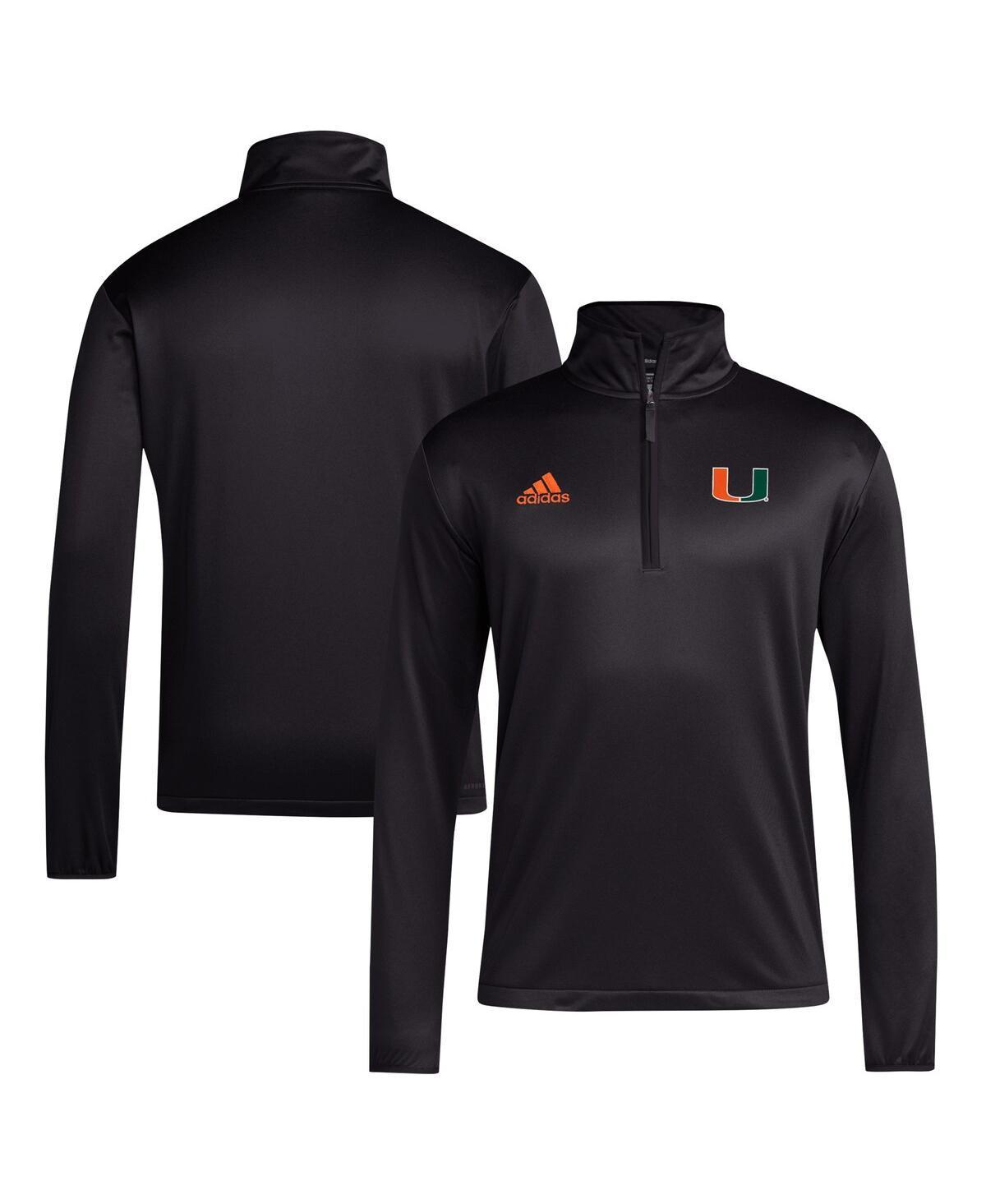 Mens adidas Miami Hurricanes 2024 Coaches Sideline Quarter-Zip Top Product Image