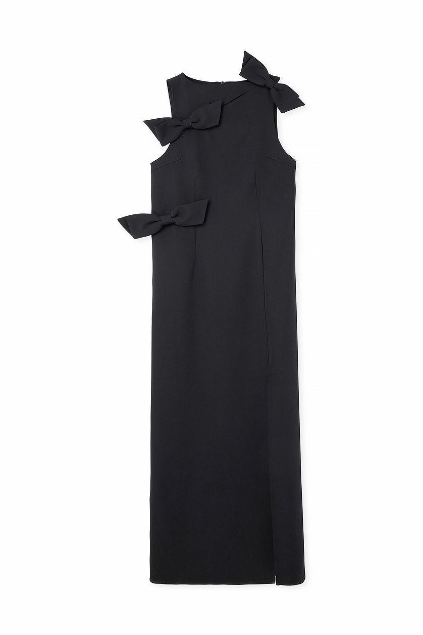 Tailored Bow Maxi Dress Product Image