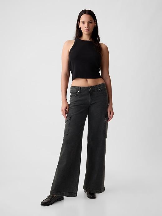 Low Rise Stride Wide-Leg Cargo Jeans Product Image