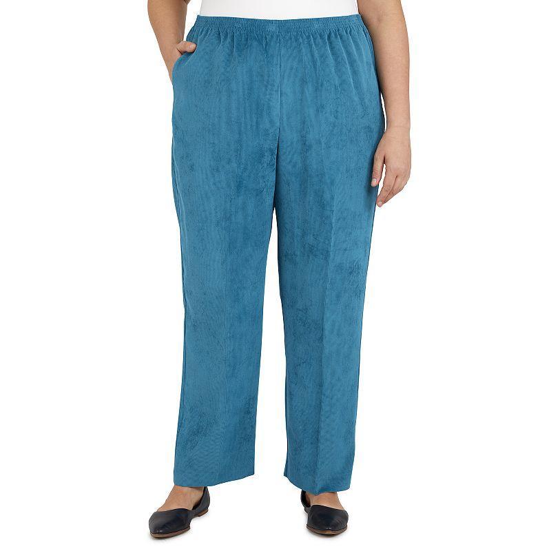 Plus Size Alfred Dunner Classics Pull-On Straight-Leg Pants, Womens Blue Product Image