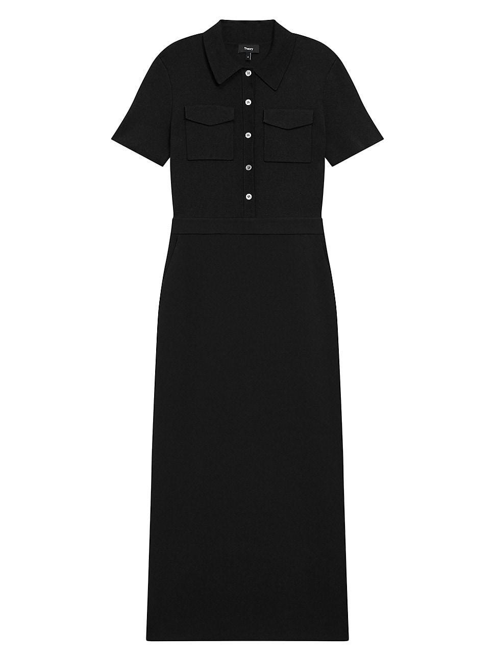 Womens Military Polo Midi Dress Product Image