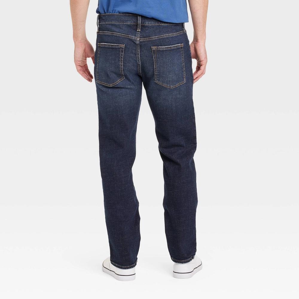 Mens Slim Straight Fit Jeans - Goodfellow & Co Dark Wash 30x34 Product Image