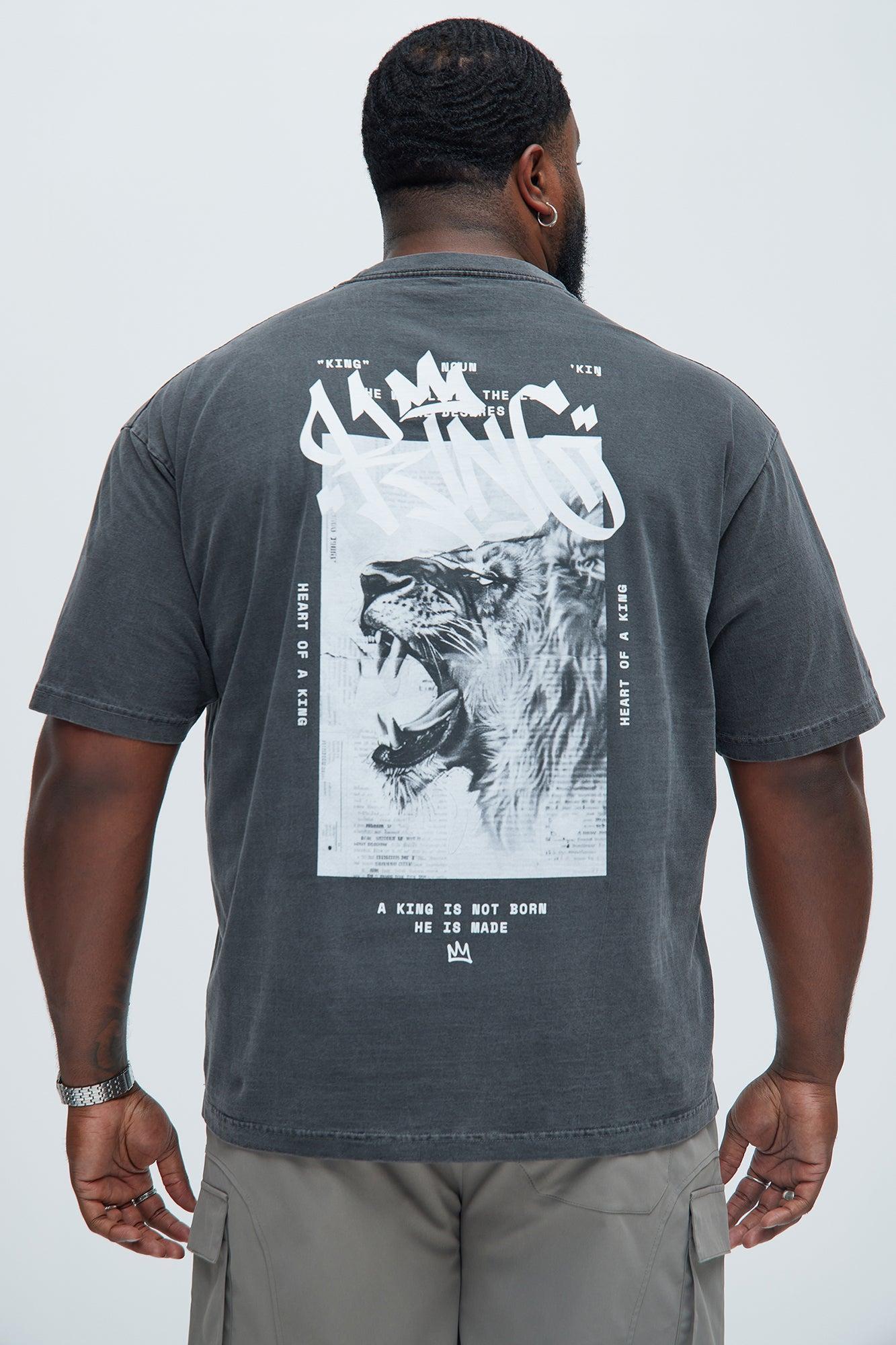 Heart Of A King Short Sleeve Tee - Black Product Image