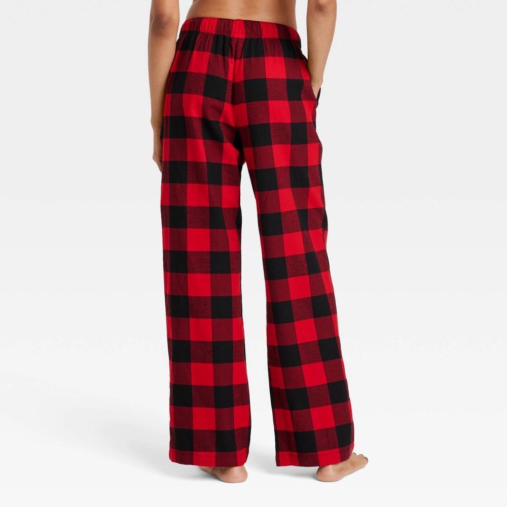 Womens Buffalo Check Flannel Pajama Pants - Auden Red XL Product Image