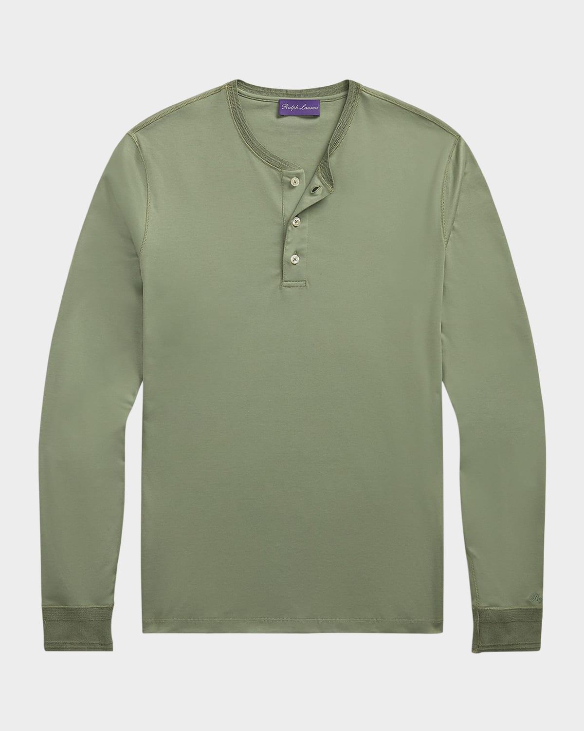 Mens Interlock Henley Shirt Product Image