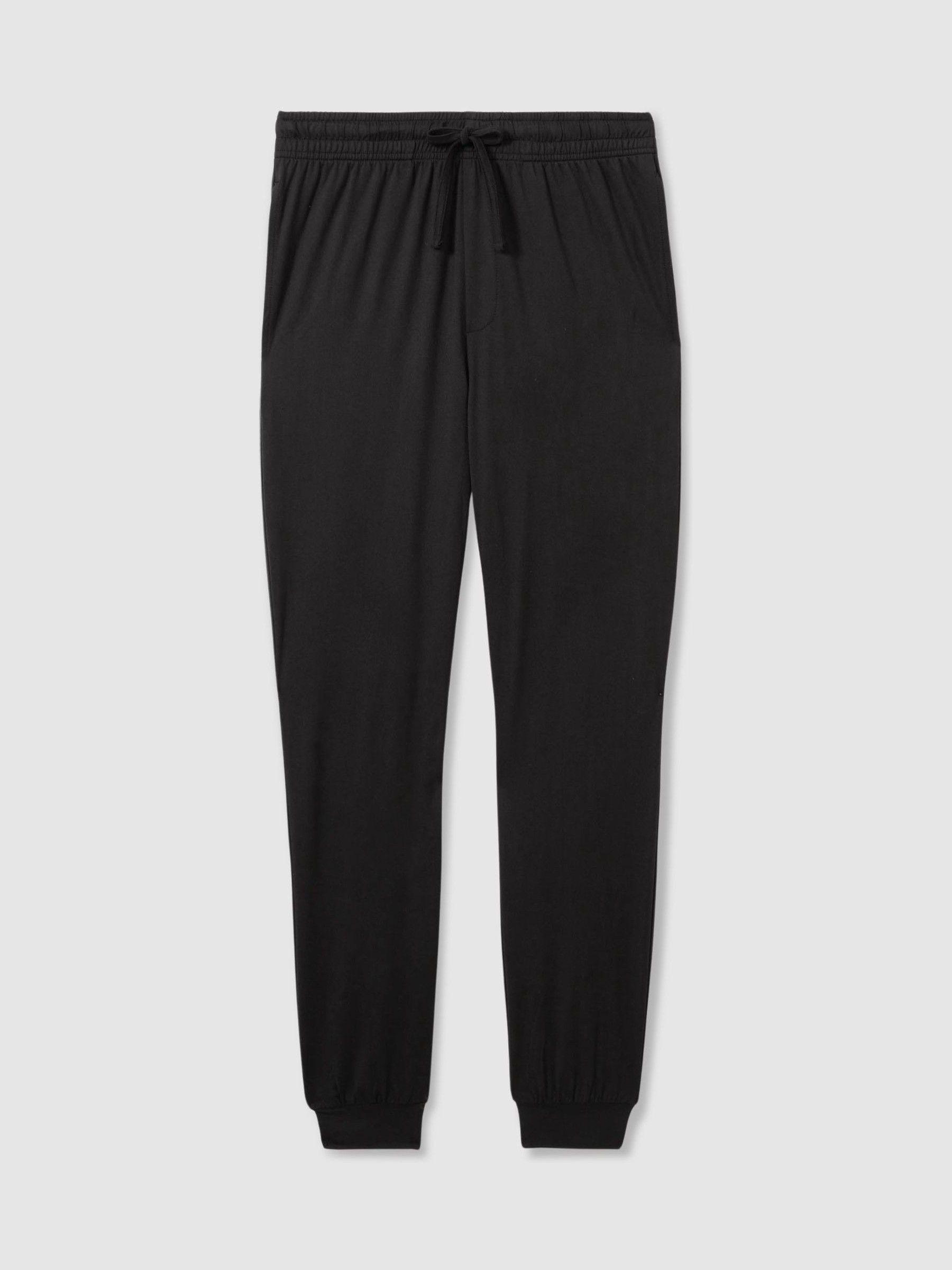 Tapered Stretch-Jersey Joggers in Black Product Image