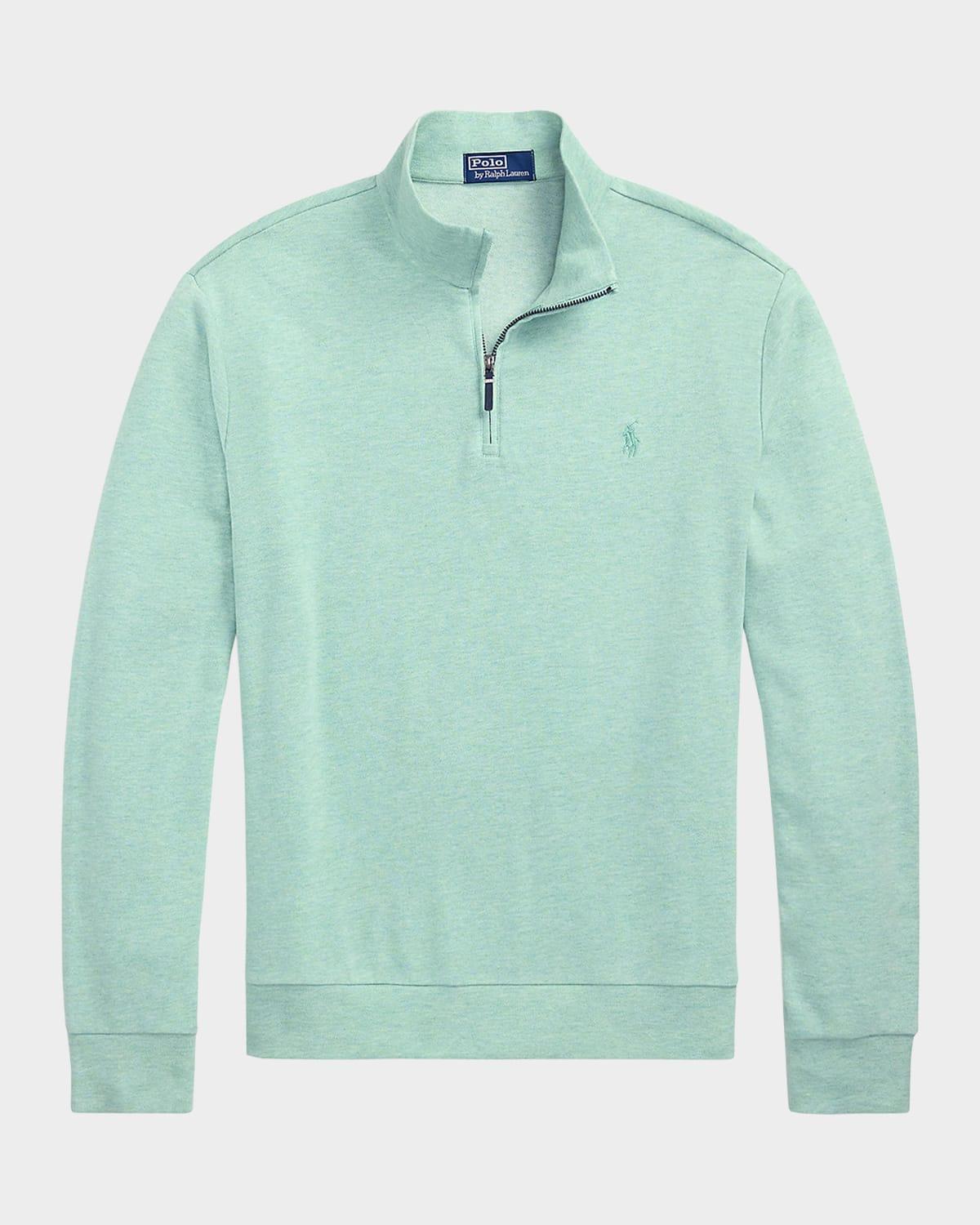 Mens Double-Knit Jacquard Quarter-Zip Sweater Product Image