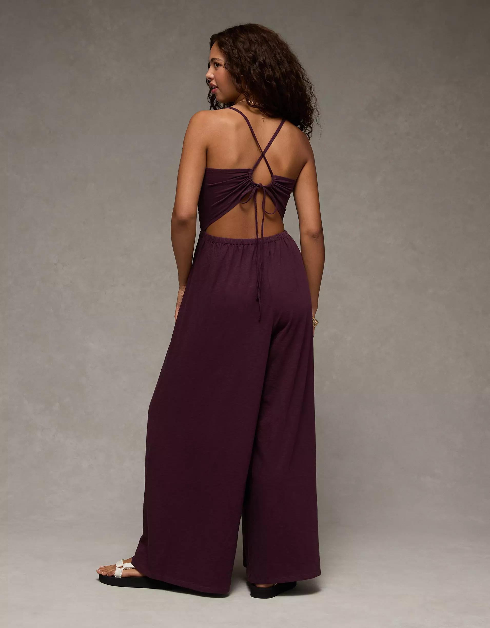 AE Sunchaser Knit Babydoll Jumpsuit Product Image