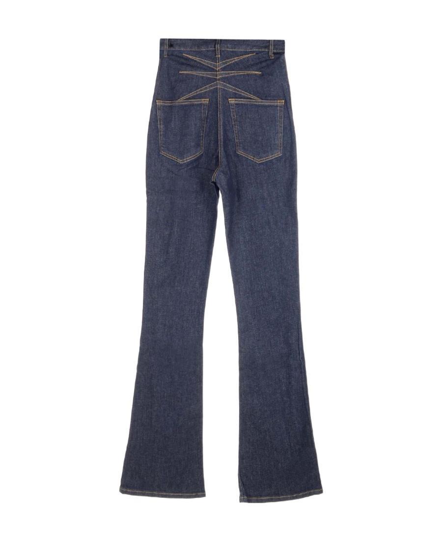 ALAÏA Horn Denim Trousers In Black Product Image