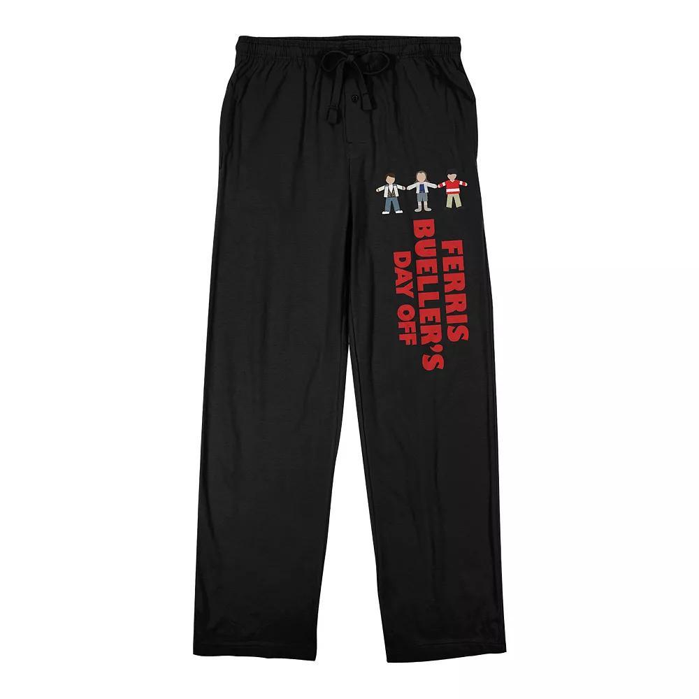 Men's Ferris Buellers Day Off Sleep Pants, Size: Medium, Black Product Image