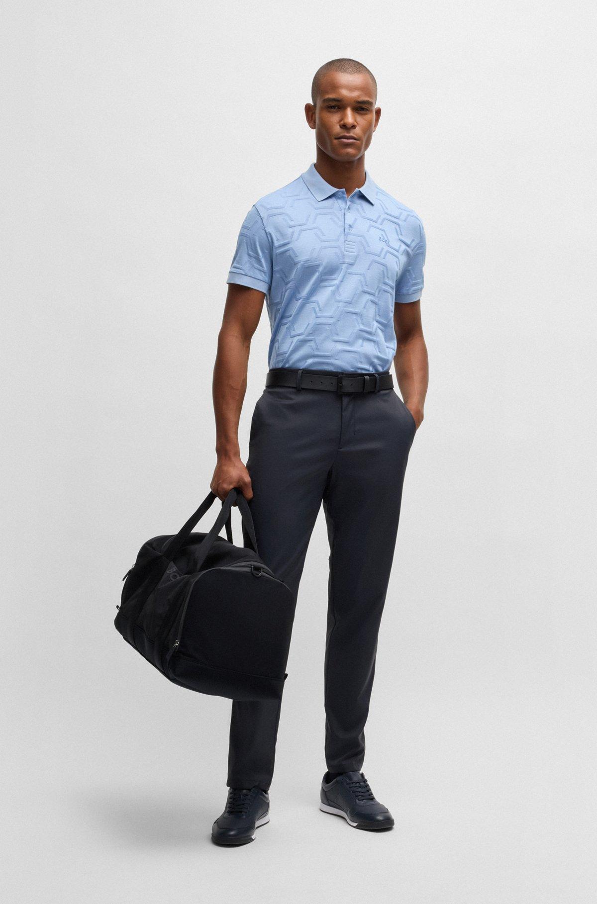 Regular-fit chinos with hidden drawcord and tapered leg Product Image
