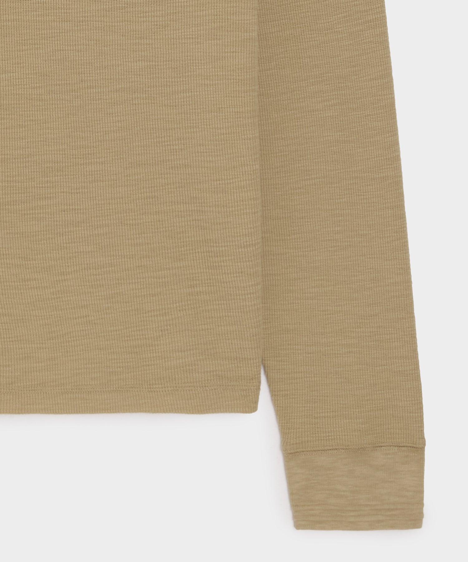 Lightweight Mini Waffle Henley in Baja Dunes Product Image