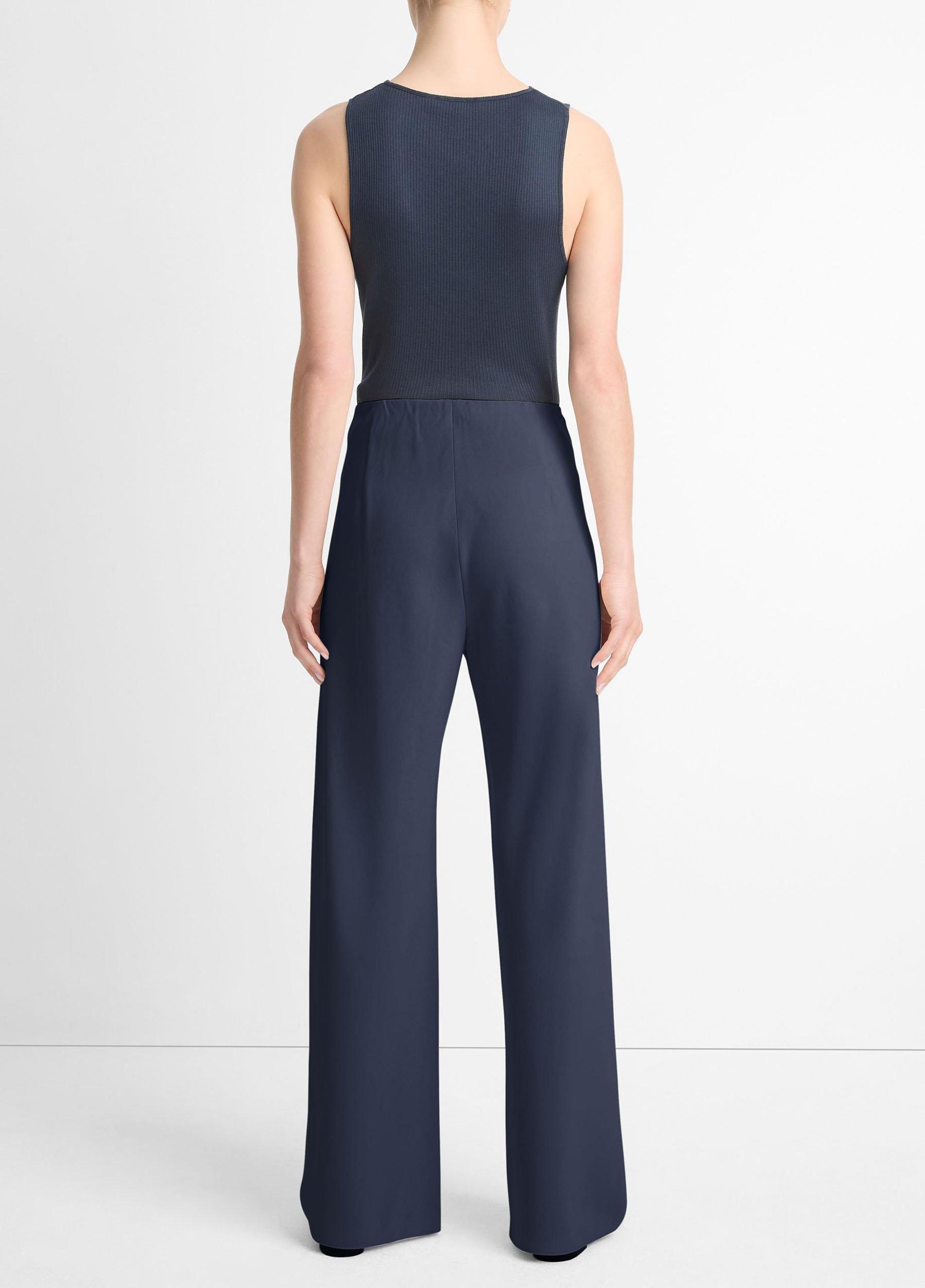 High-Waist Crepe Bias Pant Product Image