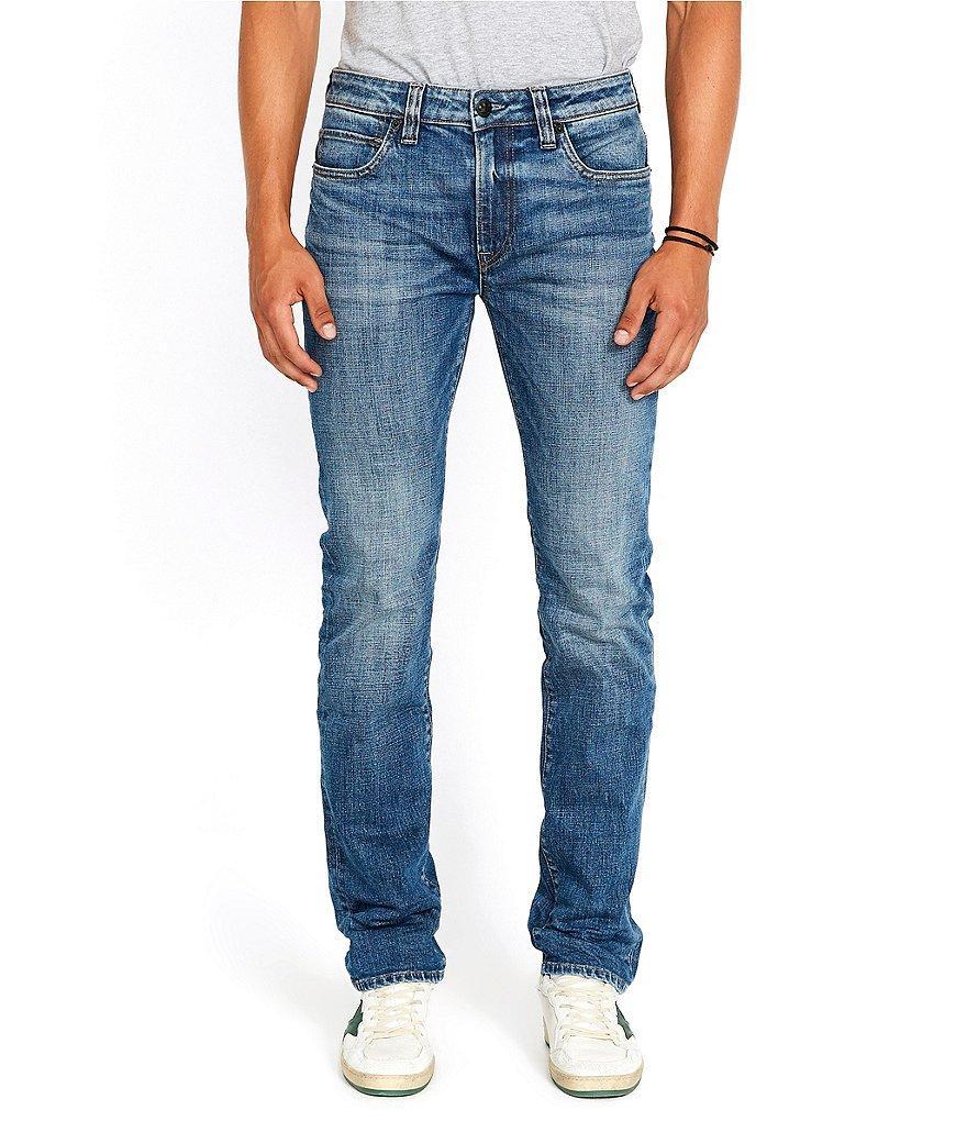 Buffalo David Bitton Six Straight Fit Medium Wash Jeans Product Image