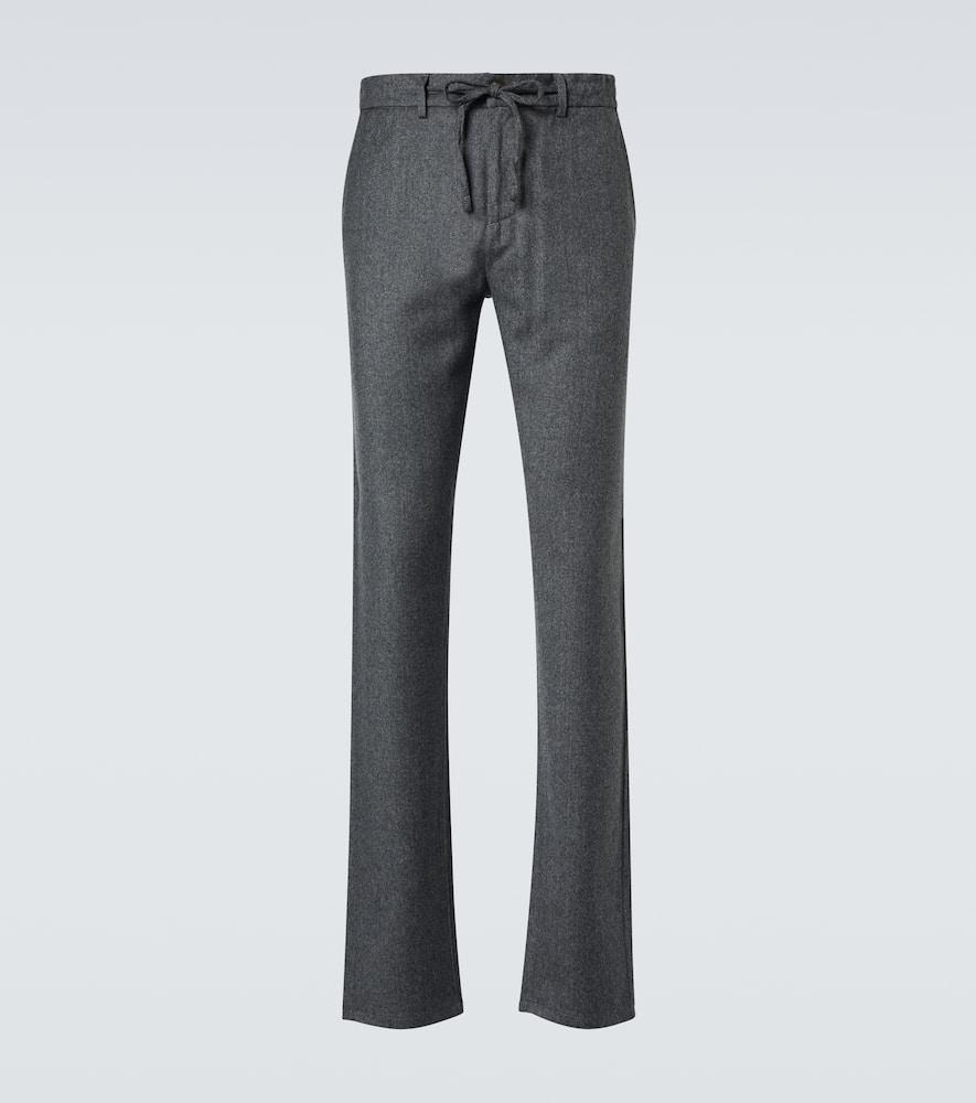 CANALI Wool Straight Pants In Grey Product Image