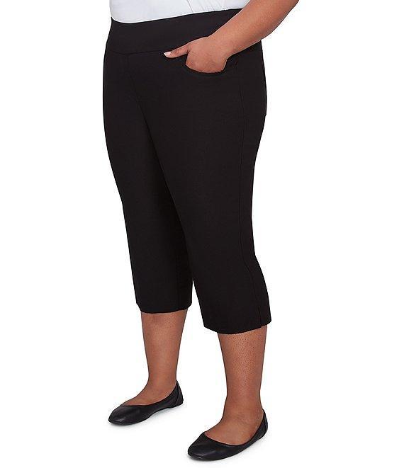 Ruby Rd. Plus Size Stretch Straight Leg Pull-On Capri Pants Product Image