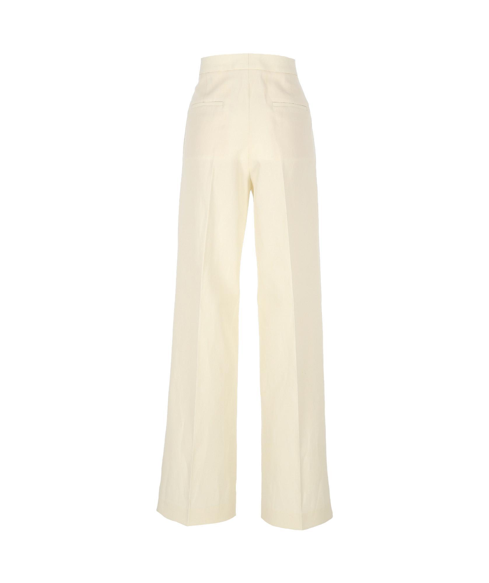 FABIANA FILIPPI Creased Casual Pants In White Product Image