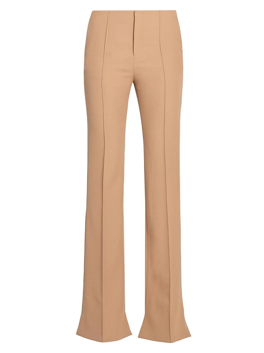 Womens Wool Pintuck Step-Hem Trousers Product Image