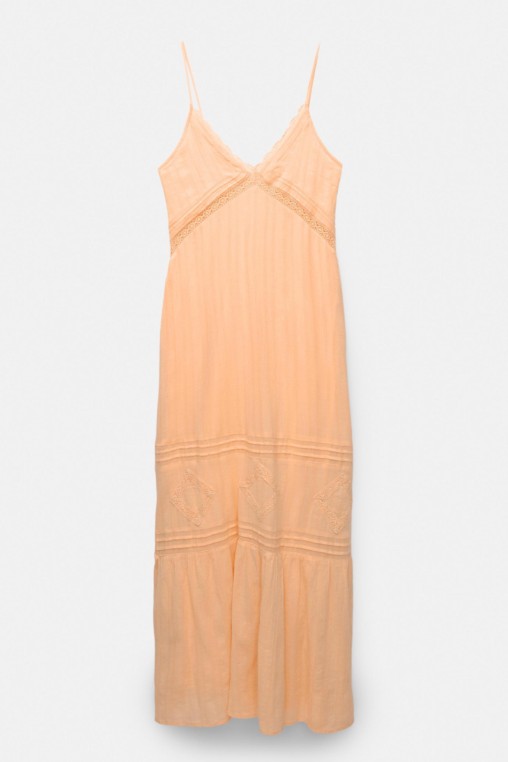 Long lace trim strappy dress Product Image