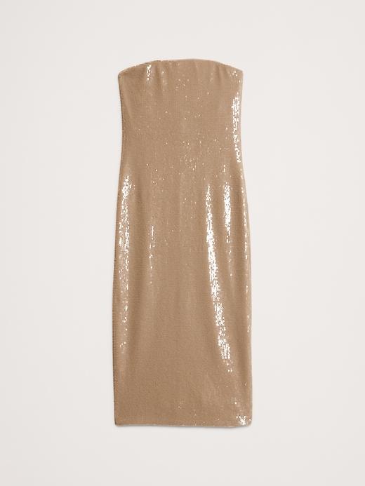 Stretch-Sequin Strapless Dress Product Image