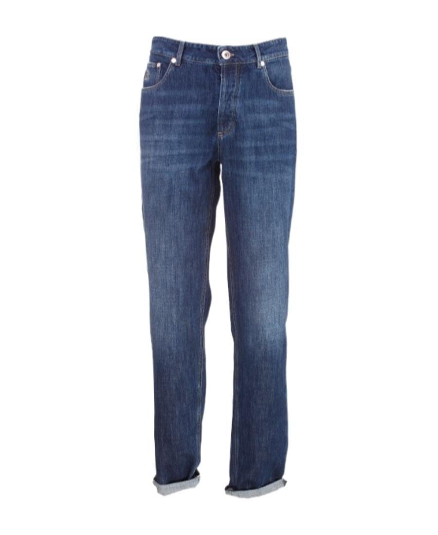 BRUNELLO CUCINELLI Mid-rise Tapered Jeans In Blue Product Image