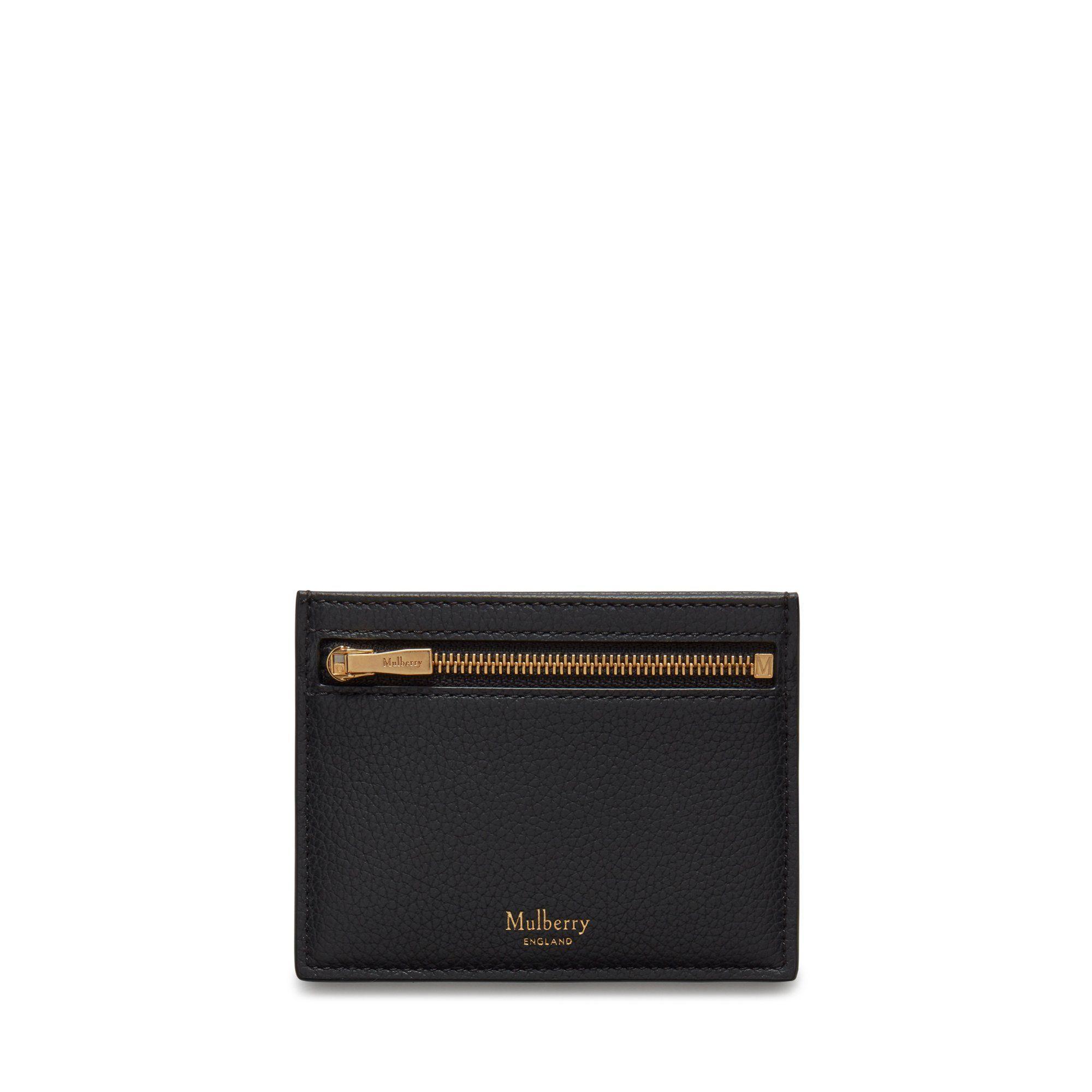 MULBERRY Zipped Leather Card Case In Black Product Image