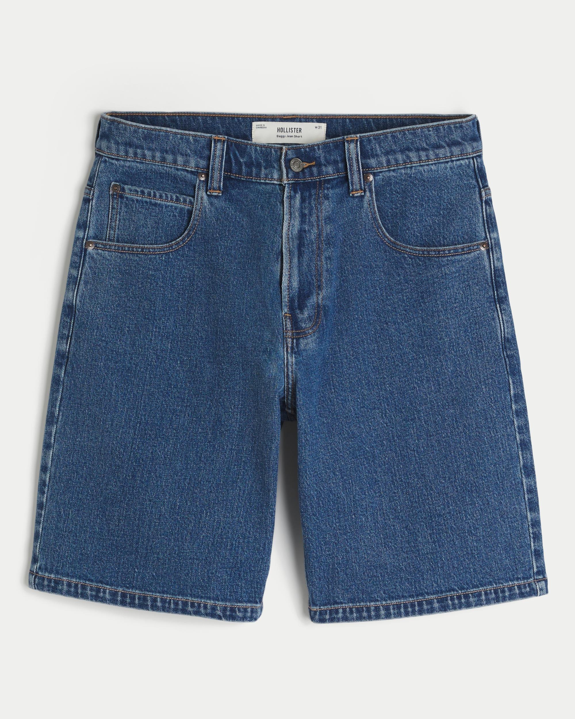 Baggy Denim Cargo Shorts Product Image