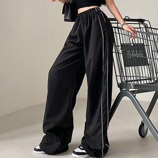 Low Waist Loose-Fit Wide-Leg Sweatpants Product Image