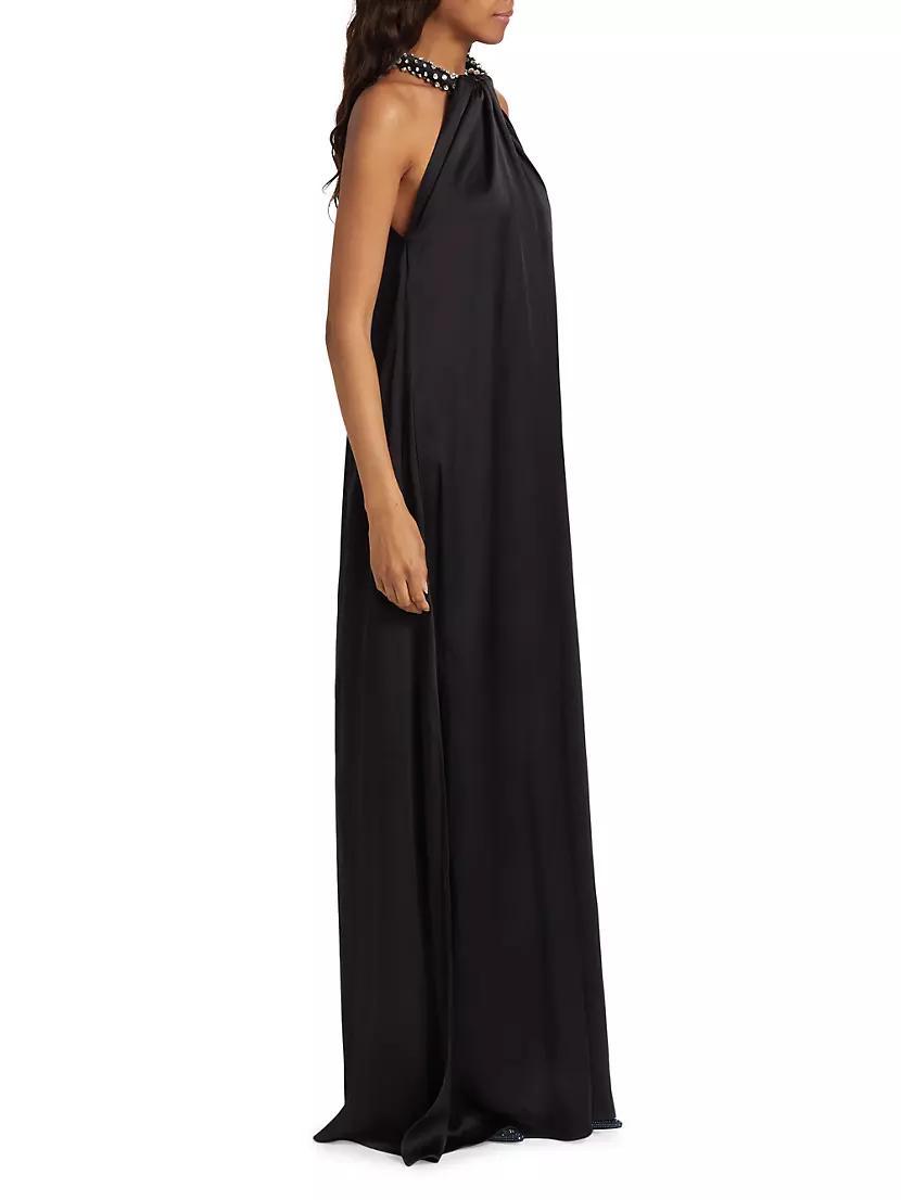 Halterneck Satin Gown Product Image