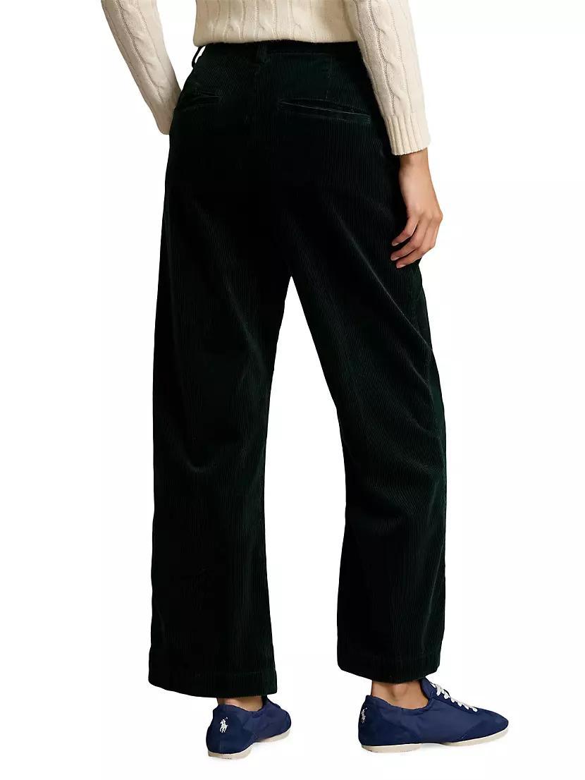 Corduroy Wide-Leg Crop Pants Product Image