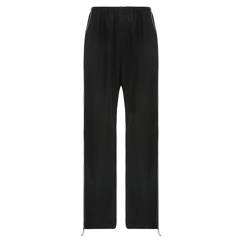 Low Waist Loose-Fit Wide-Leg Sweatpants Product Image