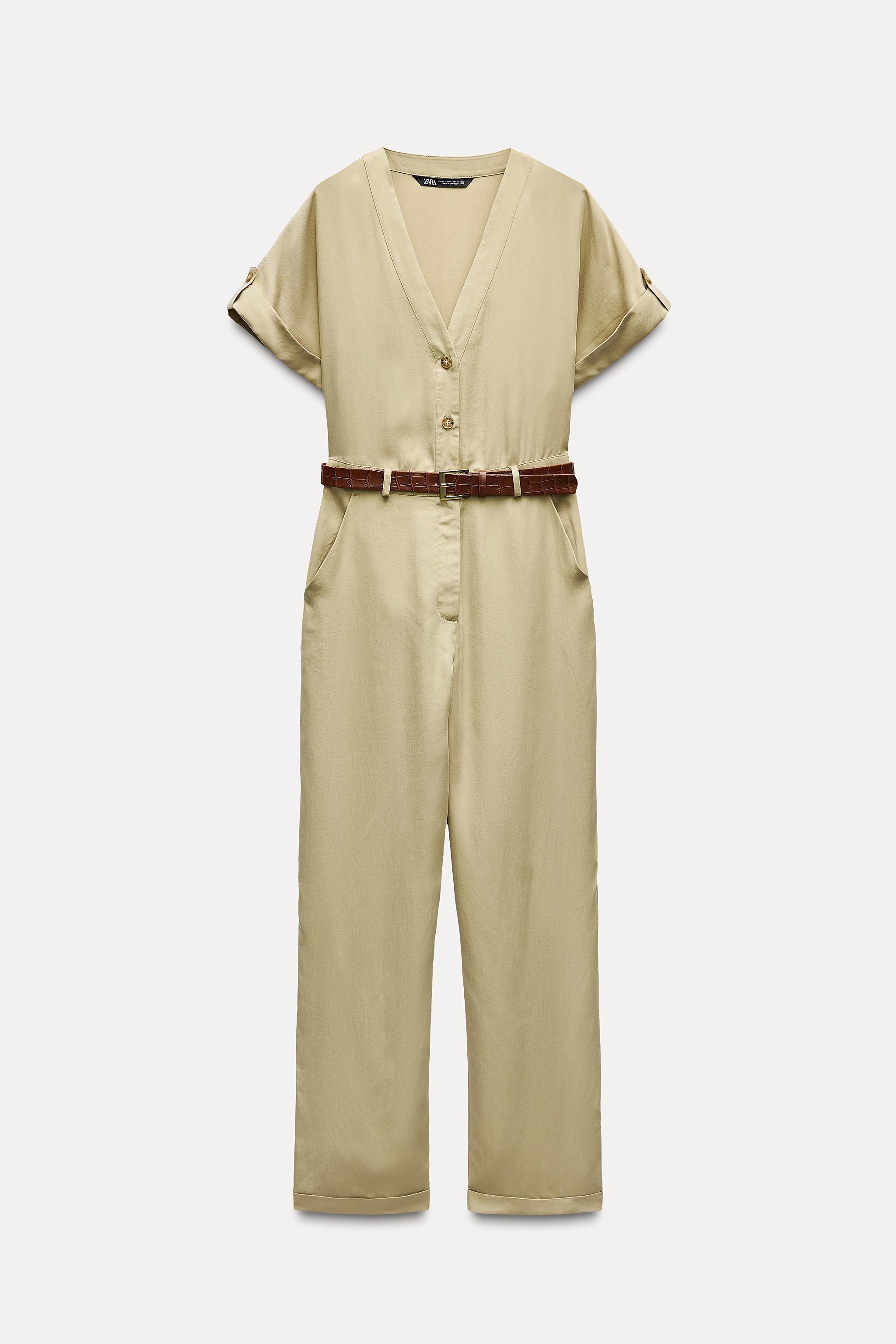 BELTED STRAIGHT LEG JUMPSUIT Product Image